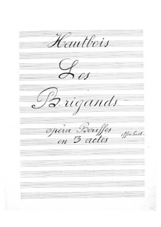 Les brigands (The Bandits): Oboe part by Jacques Offenbach