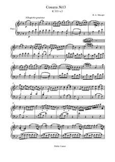 Sonata for Piano No.13 in B Flat Major, K.333: Movement III by Wolfgang Amadeus Mozart
