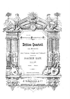 String Quartet No.3 in E Minor, Op.136: Parts by Joseph Joachim Raff