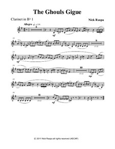 No.3 Ghouls Gigue: Clarinet 1 part by Nick Raspa