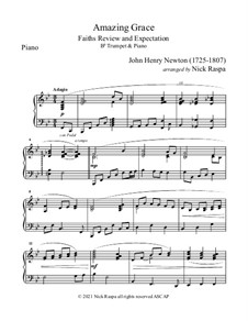Solo instrument and piano version: For Bb trumpet and piano – piano part by folklore