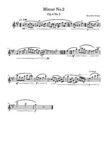 Minué No.2, Op.4 No.2: Minué No.2 by Beautiful things Martínez