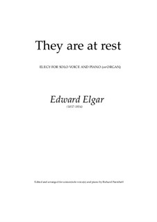 They are at rest: They are at rest by Edward Elgar