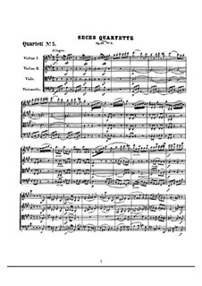 Quartet No.5 in A Major: Full score by Ludwig van Beethoven