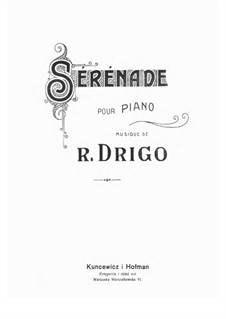 Les millions d'Arlequin: Serenade, for piano by Riccardo Drigo