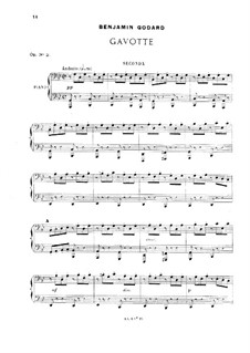 Gavotte for Piano Four Hands: Parts by Benjamin Godard