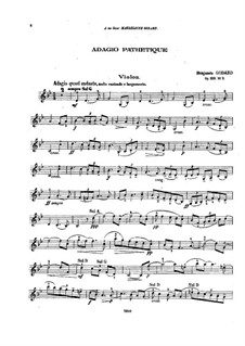 Adagio pathétique for Violin and Piano, Op.128 No.3: Solo part by Benjamin Godard