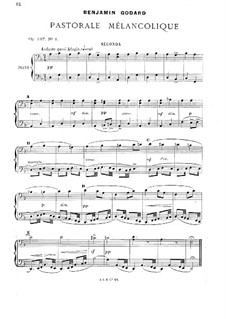 Two Pieces for Piano, Op.137: No.1 Pastorale mélancolique by Benjamin Godard
