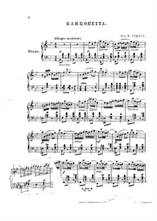 Concerto Romantique for Violin and Orchestra, Op.35: Canzonetta, for piano by Benjamin Godard