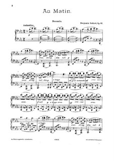 Au matin, Op.83: For piano four hands – parts by Benjamin Godard
