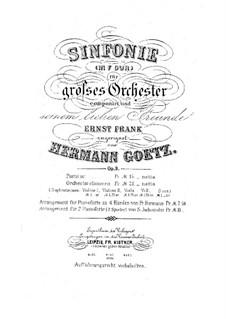 Symphony in F Major, Op.9: Movement I by Hermann Goetz