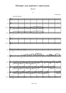 Concerto for Violin and Orchestra in E Minor, Op.64: Movement I by Felix Mendelssohn-Bartholdy
