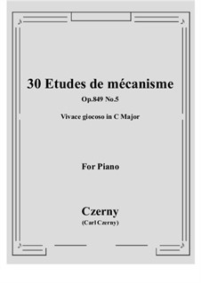 Nos.1-10: No.5 Vivace giocoso in C Major by Carl Czerny