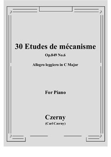 Nos.1-10: No.6 Allegro leggiero in C Major by Carl Czerny