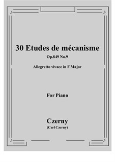 Nos.1-10: No.9 Allegretto vivace in F Major by Carl Czerny