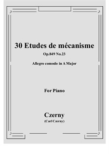 Nos.21-30: No.23 Allegro comodo in A Major by Carl Czerny