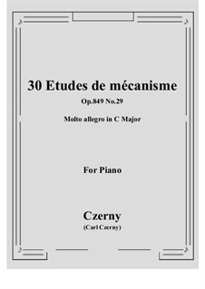 Nos.21-30: No.29 Molto allegro in C Major by Carl Czerny