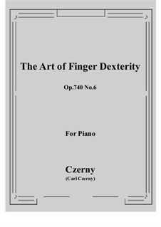 Exercises No.1-8: Exercise No.6 by Carl Czerny