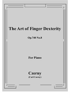 Exercises No.1-8: Exercise No.8 by Carl Czerny