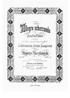 Allegro Scherzando, Op.20: For piano by Moritz Moszkowski