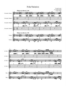 Folia Variation by A. Corelli, A. Vivaldi - sheet music on MusicaNeo