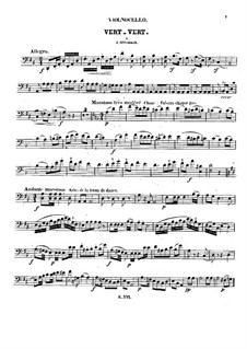 Vert-vert: Potpourri for cello and piano – solo part by Jacques Offenbach