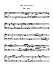 Little Prelude in D for piano: Little Prelude in D for piano by Jordan Grigg