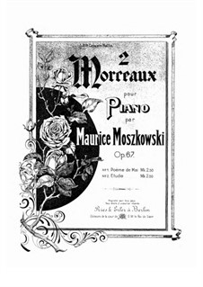 Two Pieces for Piano, Op.67: Complete set by Moritz Moszkowski