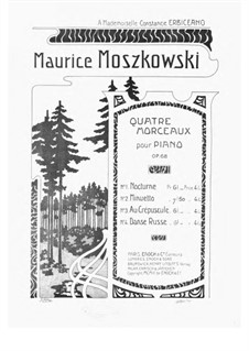 Four Pieces for Piano, Op.68: Complete set by Moritz Moszkowski