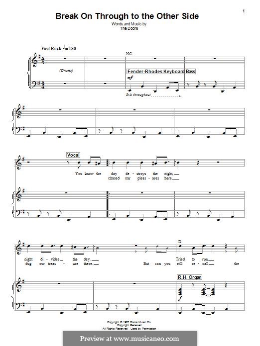 Break On Through To The Other Side by The Doors sheet music on MusicaNeo