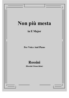 La Cenerentola (Cinderella): Non, piu mesta by Gioacchino Rossini