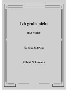 No.7 I Do Not Chide You: A Major by Robert Schumann