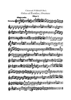 Overture: Oboes parts by Christoph Willibald Gluck