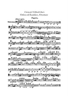Overture: Bassoon part by Christoph Willibald Gluck