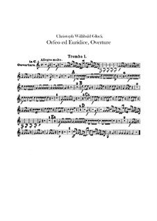 Overture: Trumpets parts by Christoph Willibald Gluck