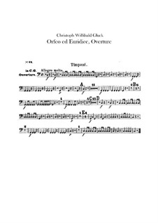Overture: Timpani part by Christoph Willibald Gluck