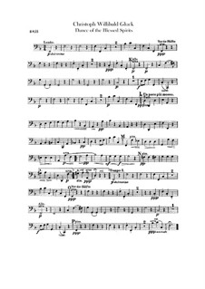 Dance of the Blessed Spirits: Double bass part by Christoph Willibald Gluck