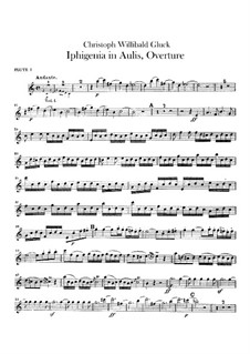 Iphigenia in Aulis, Wq.40: Overture – flutes parts by Christoph Willibald Gluck