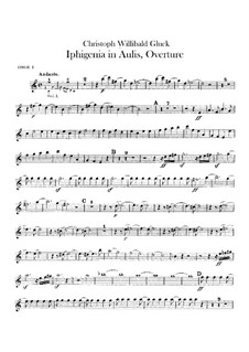 Iphigenia in Aulis, Wq.40: Overture – oboes parts by Christoph Willibald Gluck