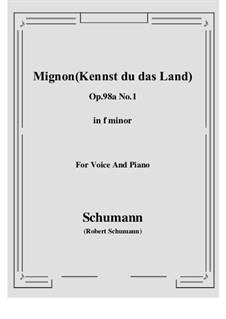 No.1 Mignon: F minor by Robert Schumann