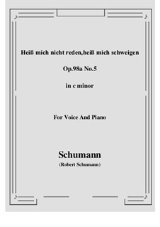 No.5 Heiß mich nicht reden: C minor by Robert Schumann