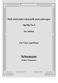 No.5 Heiß mich nicht reden: E minor by Robert Schumann