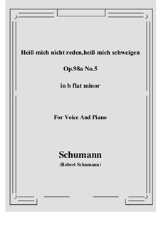 No.5 Heiß mich nicht reden: B flat minor by Robert Schumann