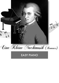 Allegro, for piano: Easy notes by Wolfgang Amadeus Mozart