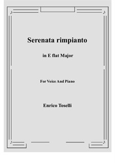 Serenade (Serenata rimpianto): E flat Major by Enrico Toselli