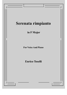 Serenade (Serenata rimpianto): F Major by Enrico Toselli