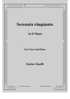 Serenade (Serenata rimpianto): D Major by Enrico Toselli