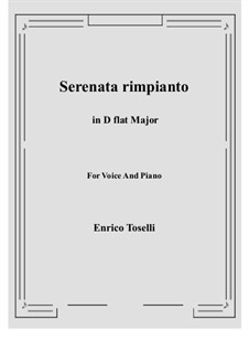 Serenade (Serenata rimpianto): D flat Major by Enrico Toselli