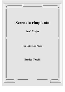 Serenade (Serenata rimpianto): C Major by Enrico Toselli