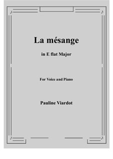 La mésange: E flat Major by Pauline Viardot